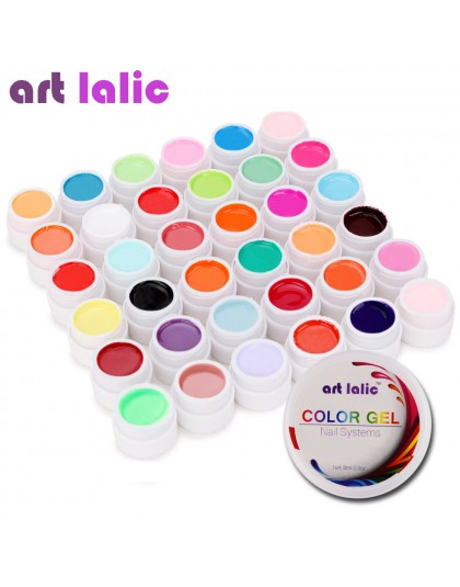 Artlalic 36 kolorów zestaw żelowy UV czysta okładka kolor Decor dla tipsy rozszerzenie narzędzie do Manicure DIY