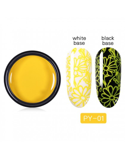 PICT YOU 5ml żel do tłoczenia polski Semi Permanent Vernis żel do malowania z warstwa wierzchnia płytka do stemplowania lakier ż