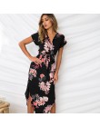 Letnia sukienka 2020 kobiet styl Boho nadruk geometryczny strój plażowy eleganckie sukienki imprezowe z paskiem Vestidos de fies