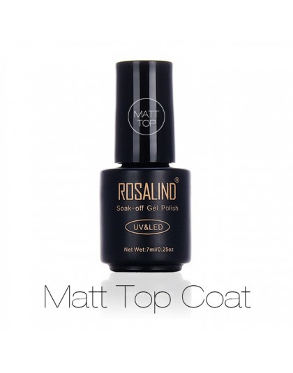 ROSALIND 7ML matowa warstwa wierzchnia żelowy lakier do paznokci Nail Art żelowy lakier do paznokci Soak-Off matowa matowa powie