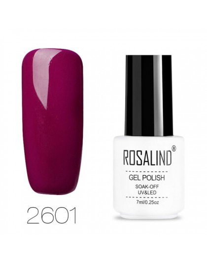 ROSALIND hybrydowy lakier do paznokci Soak Off biała butelka UV kolory Vernis Semi permanentny Manicure do żel do paznokci polsk