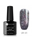 UR SUGAR 7.5ml brokatowy lakier do paznokci czarny kryształ żel UV laserowe cekiny żel polski Soak Off UV lakier do paznokci