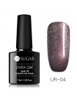 UR SUGAR 7.5ml brokatowy lakier do paznokci czarny kryształ żel UV laserowe cekiny żel polski Soak Off UV lakier do paznokci