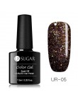 UR SUGAR 7.5ml brokatowy lakier do paznokci czarny kryształ żel UV laserowe cekiny żel polski Soak Off UV lakier do paznokci