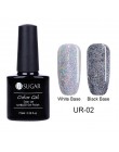 UR SUGAR 7.5ml brokatowy lakier do paznokci czarny kryształ żel UV laserowe cekiny żel polski Soak Off UV lakier do paznokci