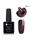 UR SUGAR 7.5ml brokatowy lakier do paznokci czarny kryształ żel UV laserowe cekiny żel polski Soak Off UV lakier do paznokci
