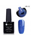 UR SUGAR 7.5ml brokatowy lakier do paznokci czarny kryształ żel UV laserowe cekiny żel polski Soak Off UV lakier do paznokci