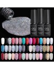 LILYCUTE 7ml żelowy lakier do paznokci żel brokatowy do paznokci led uv lakier do paznokci Soak Off DIY żelowy lakier do paznokc