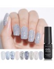 LILYCUTE 7ml żelowy lakier do paznokci żel brokatowy do paznokci led uv lakier do paznokci Soak Off DIY żelowy lakier do paznokc