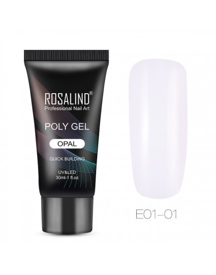 ROSALIND Poly Gel do przedłużania paznokci paznokcie u rąk artystyczny Manicure żel akrylowy lakier hybrydowy 30ML Poly żelowy l