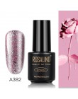 ROSALIND lakiery hybrydowe brokatowy lakier do paznokci błyszczący platynowy żel Soak Off wszystko do Manicure paznokcie sztuka 