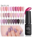 LILYCUTE 7ML Nude Glitter żelowy lakier do paznokci UV różowy seria kolorowa Led UV lakier do paznokci żel do paznokci półtrwały