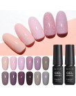 LILYCUTE 7ML Nude Glitter żelowy lakier do paznokci UV różowy seria kolorowa Led UV lakier do paznokci żel do paznokci półtrwały