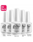 ViiNuro 15ML Top i podstawowy żel do paznokci do paznokci matowy Top Semi permanentny podkład Led do paznokci warstwa wierzchnia
