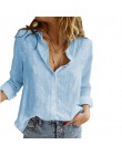 Damskie bluzki wiosenne jesienne bluzy wypoczynek biały guzik do koszuli V Neck sweter Top luźna z długim rękawem obszerna koszu