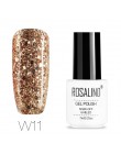ROSALIND żel polski Nail Art 7ML Vernis półtrwały żel do przykrywania płaszcz Manicure Soak-Off UV biała butelka żel hybrydowy d