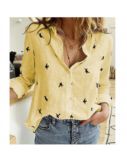Damskie bluzki wiosenne jesienne bluzy wypoczynek biały guzik do koszuli V Neck sweter Top luźna z długim rękawem obszerna koszu