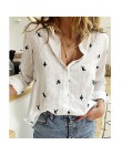Damskie bluzki wiosenne jesienne bluzy wypoczynek biały guzik do koszuli V Neck sweter Top luźna z długim rękawem obszerna koszu