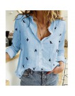 Damskie bluzki wiosenne jesienne bluzy wypoczynek biały guzik do koszuli V Neck sweter Top luźna z długim rękawem obszerna koszu