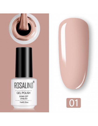 ROSALIND lakier do paznokci Vernis Semi permanentny lakier hybrydowy żel polski kolorowy żel uv Manicure podkład warstwa wierzch