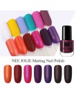 NEE JOLIE 3.5ml matujący lakier do paznokci czarny kolor różowy lakier do paznokci tłustej DIY matowy matowy lakier do paznokci