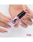 Moda lustrzany lakier do paznokci srebrny przezroczysty fioletowa róża złoty kolor 6ML długo trwały lakier do paznokci dziewczyn