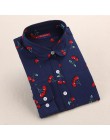 Dioufond nowe w kwiatki z długim rękawem bluzka Vintage Cherry skręcić w dół kołnierz koszuli Blusas Feminino bluzki damskie top