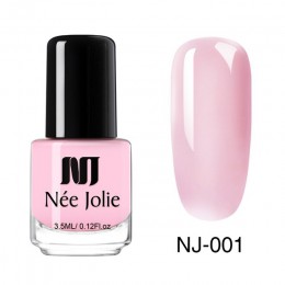 NEE JOLIE 3.5ml Nude Candy kolorowy żelowy lakier do paznokci półprzezroczysty lakier do paznokci różowy połysk Shimmer wzór na 