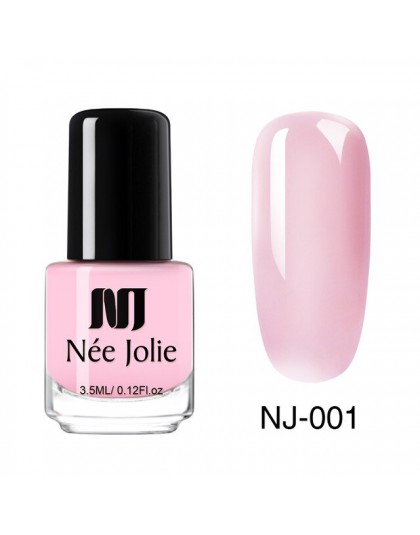 NEE JOLIE 3.5ml Nude Candy kolorowy żelowy lakier do paznokci półprzezroczysty lakier do paznokci różowy połysk Shimmer wzór na 