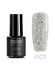 ROSALIND 7ML żelowy lakier do paznokci diamentowy brokat żel W01-29 żelowy lakier do paznokci Nail Art UV i LED Soak-Off Glitter