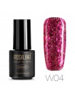 ROSALIND 7ML żelowy lakier do paznokci diamentowy brokat żel W01-29 żelowy lakier do paznokci Nail Art UV i LED Soak-Off Glitter