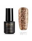 ROSALIND 7ML żelowy lakier do paznokci diamentowy brokat żel W01-29 żelowy lakier do paznokci Nail Art UV i LED Soak-Off Glitter