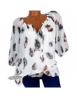Moda 5XL Plus duże rozmiary damskie bluzki letnie bluzki nowa luźna bluza biały luźny nadruk z piór V Neck koszulki z półrękawem