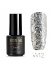 ROSALIND 7ML żelowy lakier do paznokci diamentowy brokat żel W01-29 żelowy lakier do paznokci Nail Art UV i LED Soak-Off Glitter