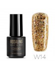 ROSALIND 7ML żelowy lakier do paznokci diamentowy brokat żel W01-29 żelowy lakier do paznokci Nail Art UV i LED Soak-Off Glitter