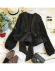 Neploe Ruched plisowane falbany Blusa Sashes Vintage Grace kobiety bluzka 2020 wiosenny i jesienny nowy moda elegancka koszulka 