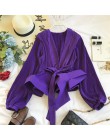 Neploe Ruched plisowane falbany Blusa Sashes Vintage Grace kobiety bluzka 2020 wiosenny i jesienny nowy moda elegancka koszulka 