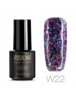 ROSALIND 7ML żelowy lakier do paznokci diamentowy brokat żel W01-29 żelowy lakier do paznokci Nail Art UV i LED Soak-Off Glitter