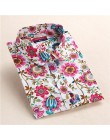 Dioufond nowe w kwiatki z długim rękawem bluzka Vintage Cherry skręcić w dół kołnierz koszuli Blusas Feminino bluzki damskie top