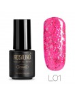 ROSALIND 7ML żelowy lakier do paznokci diamentowy brokat żel W01-29 żelowy lakier do paznokci Nail Art UV i LED Soak-Off Glitter