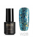 ROSALIND 7ML żelowy lakier do paznokci diamentowy brokat żel W01-29 żelowy lakier do paznokci Nail Art UV i LED Soak-Off Glitter