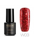 ROSALIND 7ML żelowy lakier do paznokci diamentowy brokat żel W01-29 żelowy lakier do paznokci Nail Art UV i LED Soak-Off Glitter