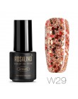 ROSALIND 7ML żelowy lakier do paznokci diamentowy brokat żel W01-29 żelowy lakier do paznokci Nail Art UV i LED Soak-Off Glitter