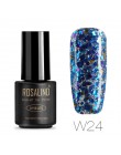 ROSALIND 7ML żelowy lakier do paznokci diamentowy brokat żel W01-29 żelowy lakier do paznokci Nail Art UV i LED Soak-Off Glitter