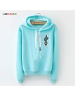 LANSHANQUE S-XXXL jesienno-zimowa polarowa pulower w stylu harajuku jednolity, gruby luźny bluzy damskie bluzy damskie płaszcz n