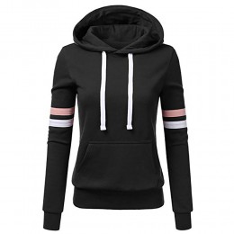 Kobieta bluza z kapturem bluzy damskie bluzy damskie z długim rękawem bluzka z kapturem i kieszeniami pulowerowe topy koszula D3