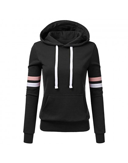 Kobieta bluza z kapturem bluzy damskie bluzy damskie z długim rękawem bluzka z kapturem i kieszeniami pulowerowe topy koszula D3