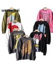 Bluzy damskie bluzy 2020 czarny różowy król lew damskie bluzy z kapturem i nadrukiem z długim rękawem O Neck bluza damska luźny 