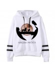 Hakuna Matata Harajuku nadruk Kawaii bluzy damskie Ullzang śmieszne kreskówki 90s król lew bluzy graficzne Unisex z kapturem kob