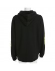 Weekeep kobiety luźna odzież uliczna czarna bluza z dzianiny z kapturem Shinning bluzy z kapturem z nadrukami moda Moletom długa
